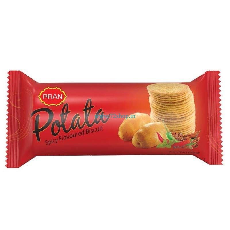 Pran Potata Spicy Flavoured Biscuits (Pack of 10)