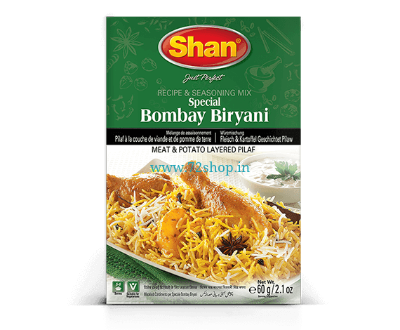 Shan Bombay Biryani Masala Online 60 Grams Pack - Genuine Authentic Mix