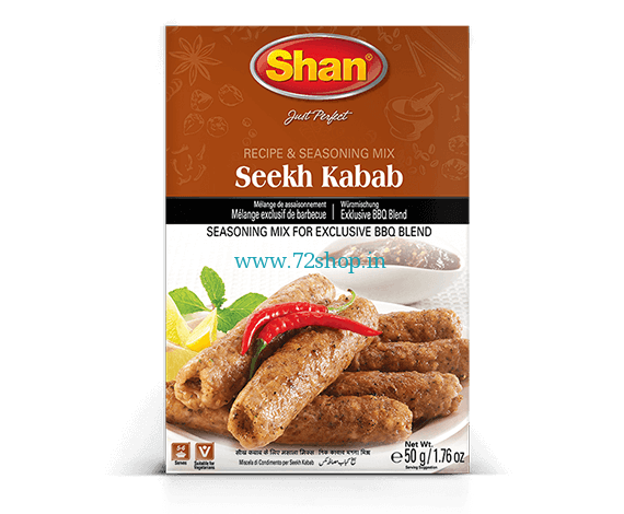 Shan Seekh Kabab BBQ Imported Spice Mix (50gm) - Premium Quality Blend of Aromatic Spices and Herbs