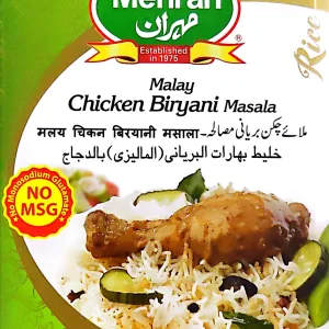 Mehran Malay Chicken Biryani Masala (60 Grams) India Carton Buy Online | Enhance the taste of your biryani