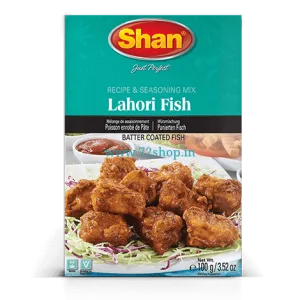Original Shan Lahori Fish Imported Masala Spice Mix (100gm) Genuine Authentic Taste ISO 9001:2008