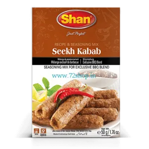 Shan Seekh Kabab BBQ Imported Spice Mix (50gm) - Premium Quality Blend of Aromatic Spices and Herbs