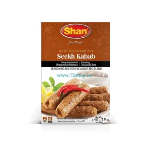 Shan Seekh Kabab BBQ Imported Spice Mix (50gm) - Premium Quality Blend of Aromatic Spices and Herbs